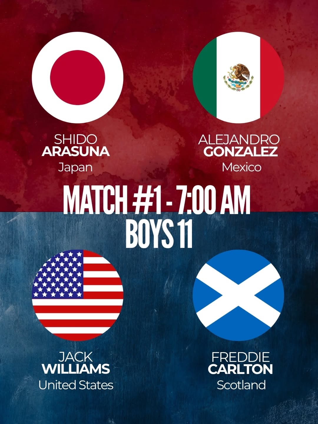 European Van Horn Cup 2026 Boys 11のペアリング画像